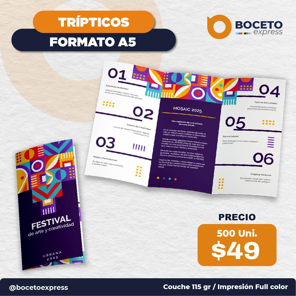 Trípticos A5 x500